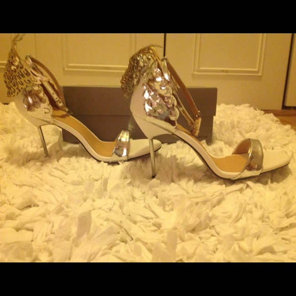 White & Silver "Angelic" Bai Beiai Stiletto Heels - Picture 6 of 8